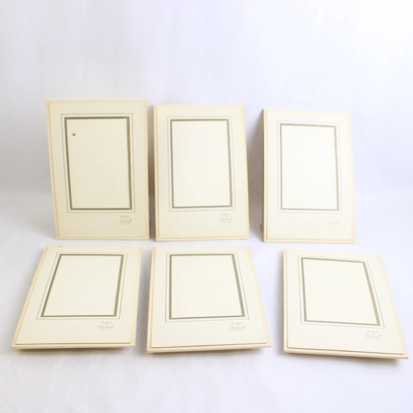 Set of 6 Vintage Portrait by Pannell Photo Holders 5.5" x 8.5" Collectible
