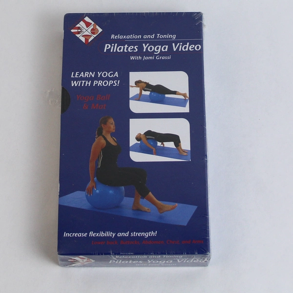 Jami Grassi Yoga Pilates Workout VHS 2001 Relaxation and Toning Yoga Props NIP