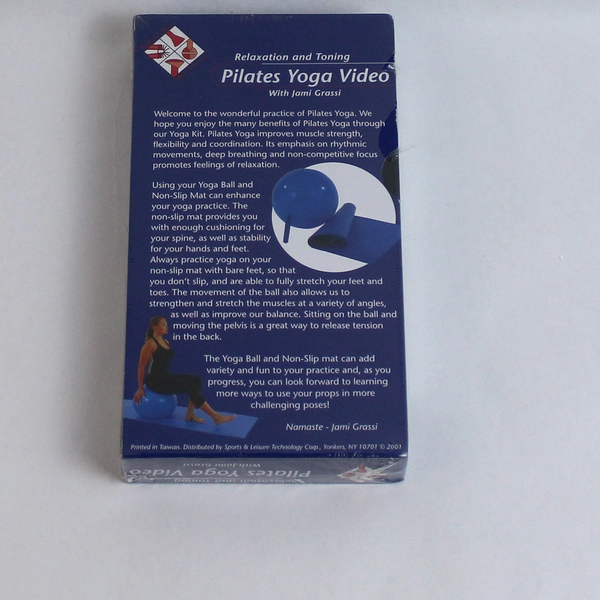 Jami Grassi Yoga Pilates Workout VHS 2001 Relaxation and Toning Yoga Props NIP