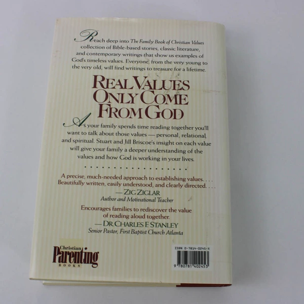 The Family Book of Christian Values by Stuart & Jill Briscoe 1995 Hardcover