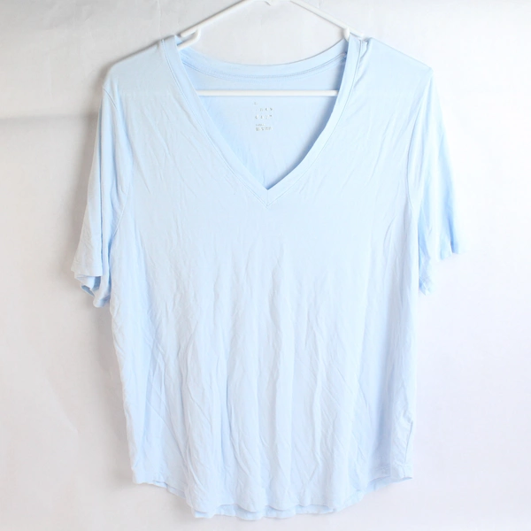 A New Day Baby Blue T-Shirt Stretchy Material Women's Size Large