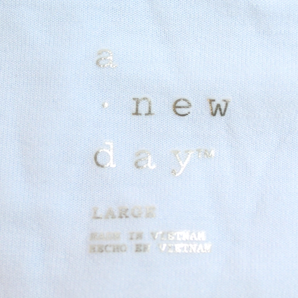 A New Day Baby Blue T-Shirt Stretchy Material Women's Size Large