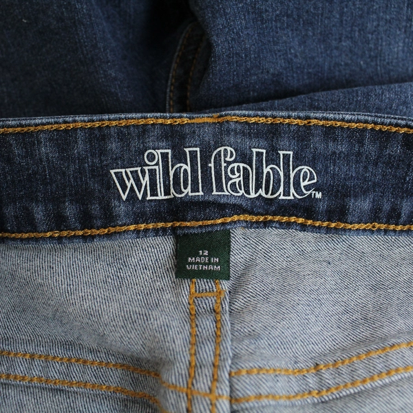 Wild Fable Distressed Dark Wash High Rise Skinny Jeans Women's Size 12