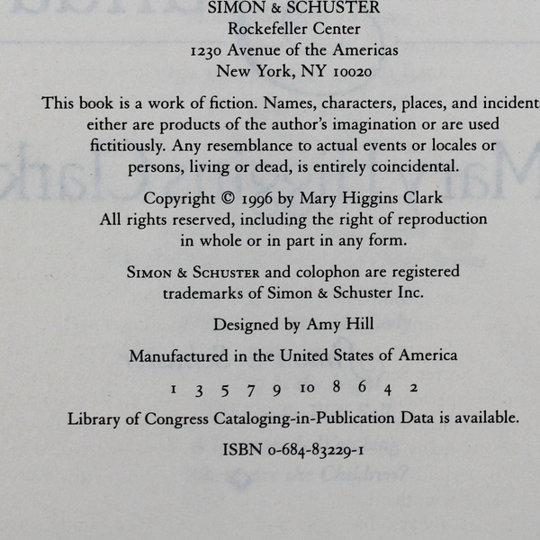 My Gal Sunday by Mary Higgins Clark 1996 Short Stories Hardcover Dust Jacket