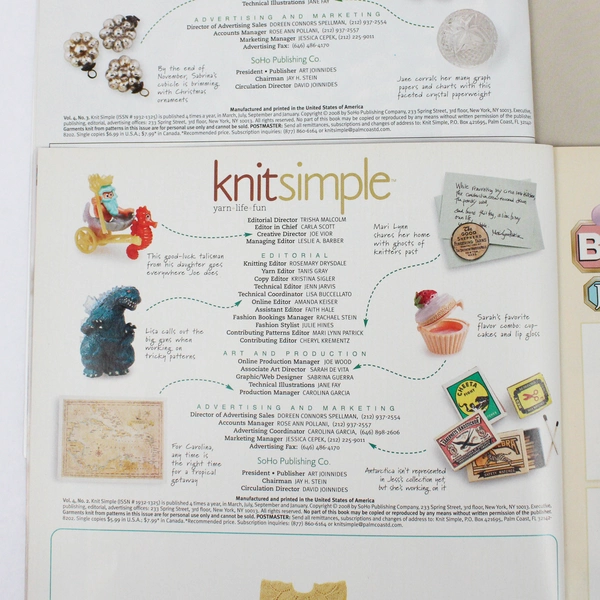 Lot of 2 Knit Simple Magazines Fall & Holiday 2008 Edition Craft Patterns