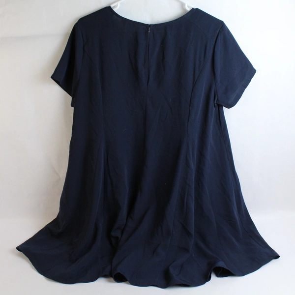 Lush Short Blue Short-Sleeved Shirt Dress Women's Size Medium