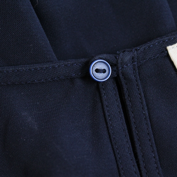 Lush Short Blue Short-Sleeved Shirt Dress Women's Size Medium