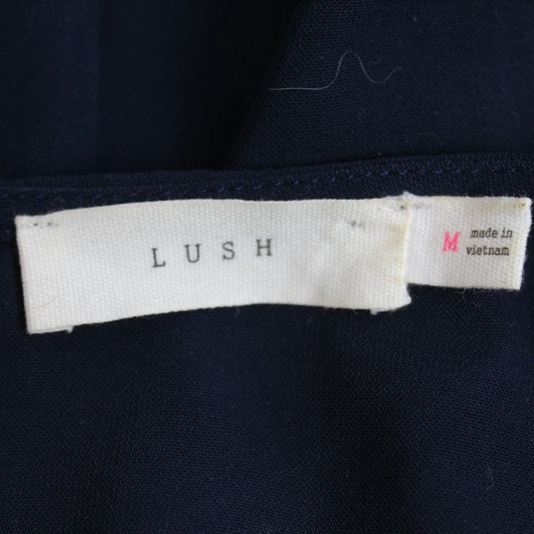 Lush Short Blue Short-Sleeved Shirt Dress Women's Size Medium