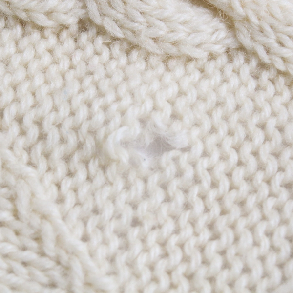 Cream-Colored Knit Afghan Throw Blanket Pink Floral Design 60x76 in