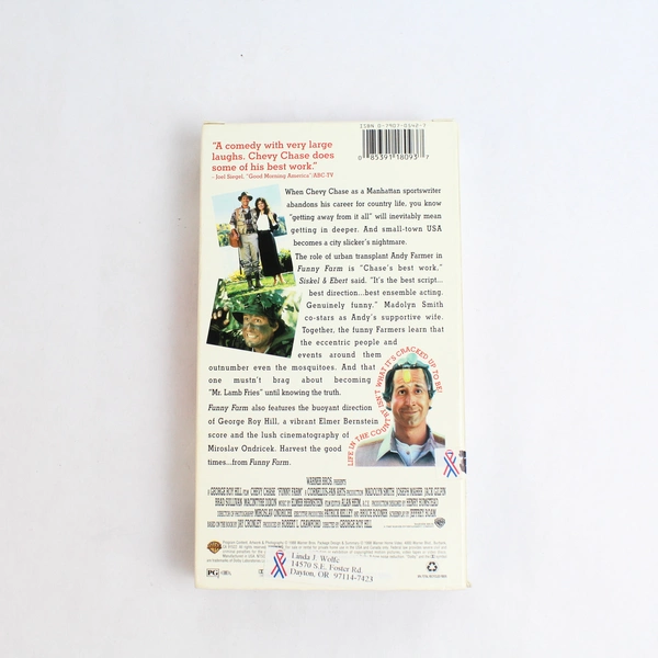 Funny Farm (VHS, 1998) Warner Bros. Comedy Chevy Chase