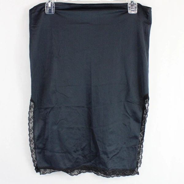 Greenco Maid Semi Sheer Black Half Slip Women's Size Medium 6