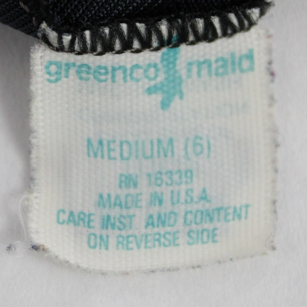 Greenco Maid Semi Sheer Black Half Slip Women's Size Medium 6