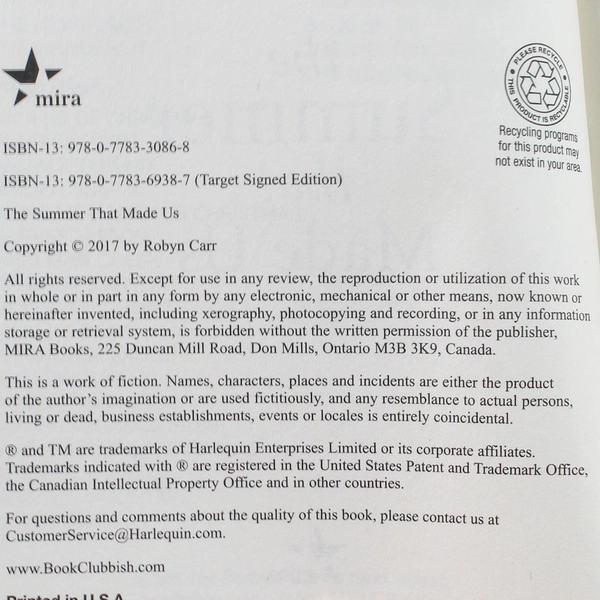 The Summer That Made Us by Robyn Carr 2017 Paperback - Good Condition