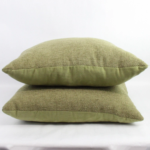 Set of 2 Matching Green Decorative Throw Pillow 18"x18" Living Room Unbranded