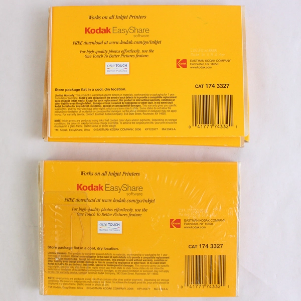 Lot of 2 Packs Kodak 4x6" Gloss Photo Paper Sheets Instant Dry 165 gsm