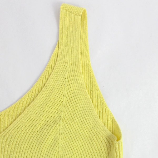 It's Our Time Yellow Knit Tank Top Women's Size Large