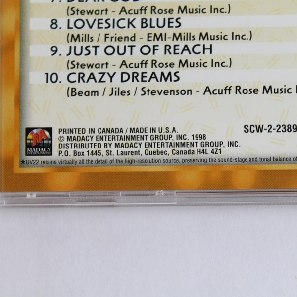 Patsy Cline Collection Sound Sensation CD 1998 Madacy