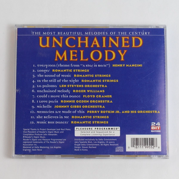 Unchained Melody Various Artists CD 1998 Reader's Digest Music