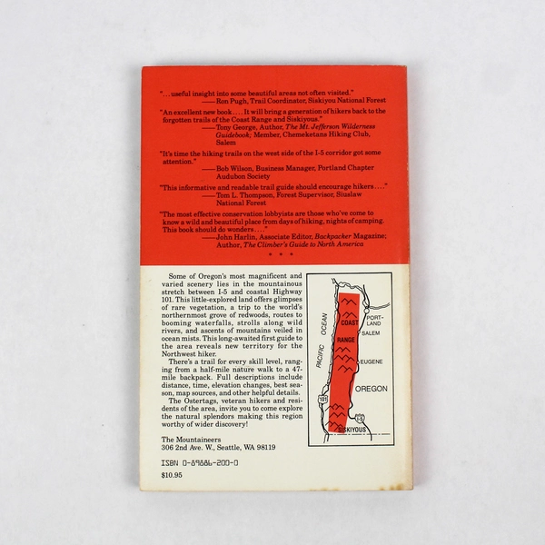 50 Hikes in Oregon's Coast Range & Siskiyous by Rhonda & George Ostertag 1989 PB
