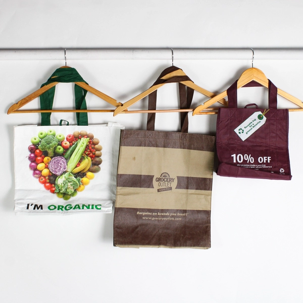 Lot of 12 Reusable Grocery Tote Bags Various Brands Eco Shopping Bags