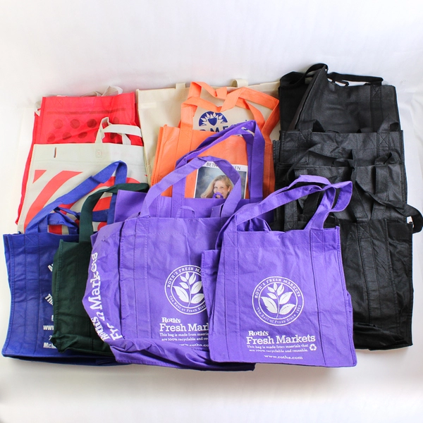 Lot of 13 Reusable Grocery Local Advertising Shopping Bags Various Brands