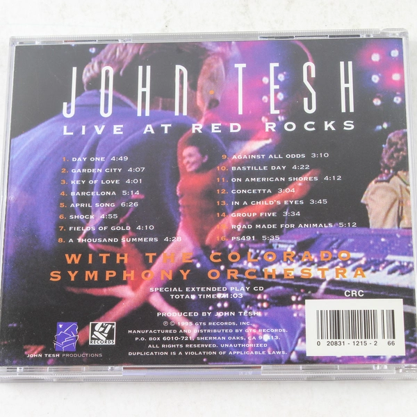 John Tesh Live at Red Rocks CD 1995 Colorado Symphony Orchestra - Pre-Owned