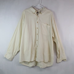 TGI Friday's Men's XXL Pale Yellow Button-Up Long Sleeve Shirt - Good Condition