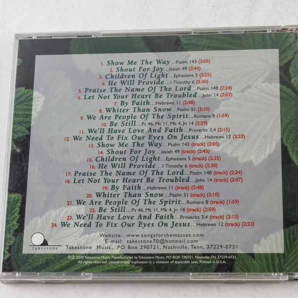 Songs for the Masses Volume One CD 2000 Takestone Music Pre-Owned As Is