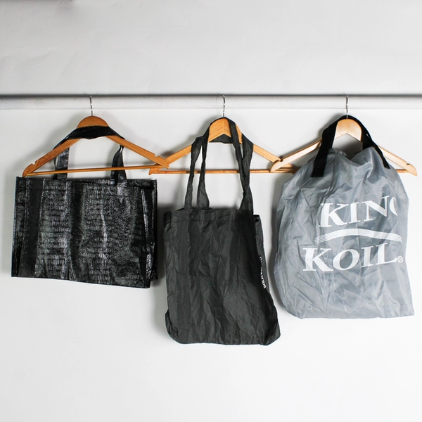 Lot of 12 Black and Gray Reusable Shopping Bags Eco-Friendly