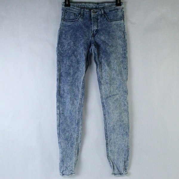 H&M Girls' Acid Wash Jeans Size 4 Super Skinny Fit Good Pre-Owned Condition