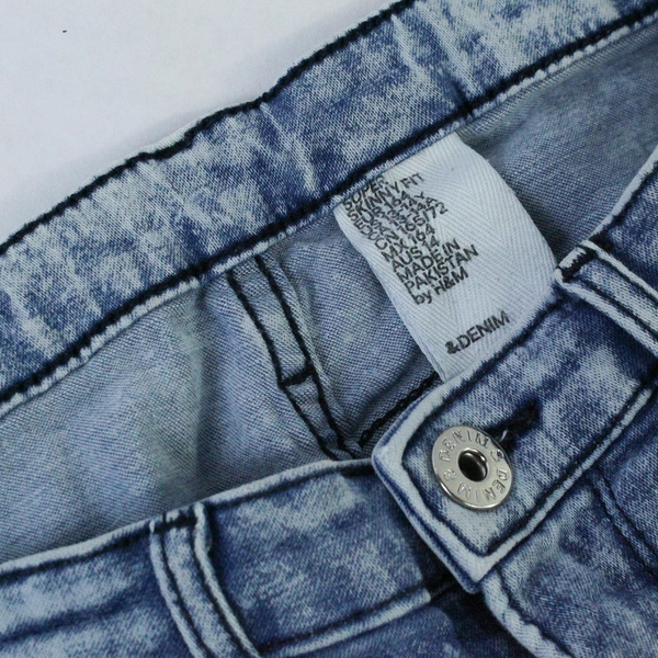 H&M Girls' Acid Wash Jeans Size 4 Super Skinny Fit Good Pre-Owned Condition