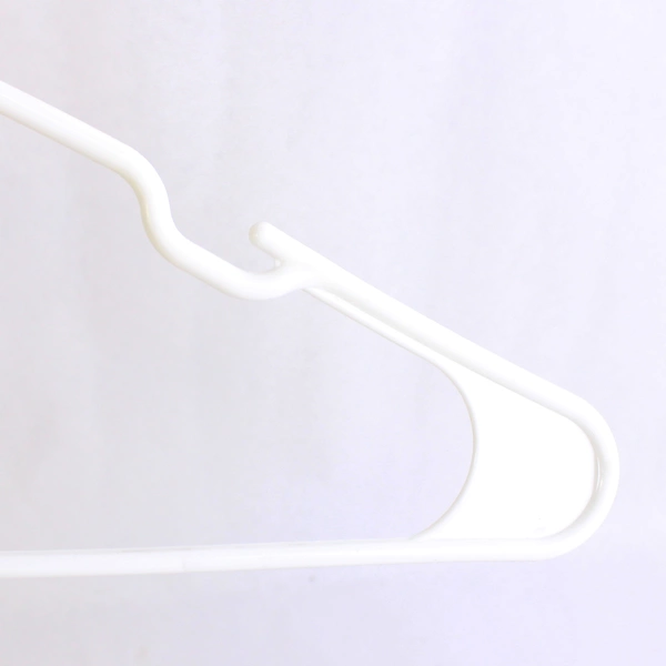 Lot of 10 Tubular White Hangers Standard Size for Closet Storage Organization