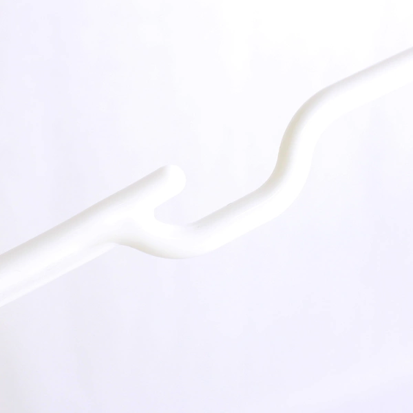 Lot of 10 Tubular White Hangers Standard Size for Closet Storage Organization