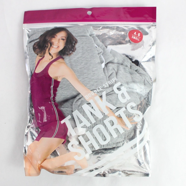 Good Nite Blue Star Women's Tank & Short Set Gray Small 4-6 Cozy & Comfortable