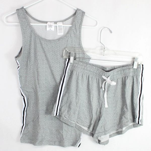 Good Nite Blue Star Women's Tank & Short Set Gray Small 4-6 Cozy & Comfortable