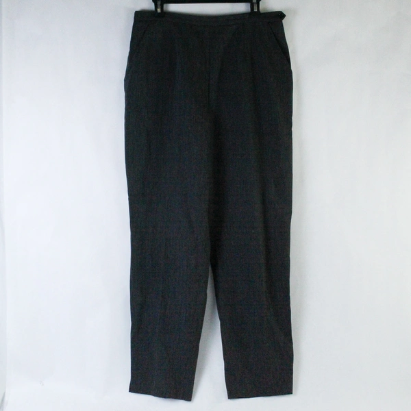 Vintage David N High Waist Gray Tapered Pants Size 14 Polyester Blend