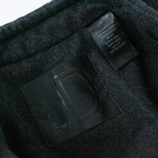 Troy Smith D Charcoal Gray Wool Blend Jacket Girls Size Small Button Up