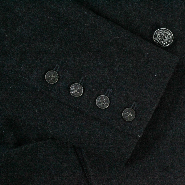 Troy Smith D Charcoal Gray Wool Blend Jacket Girls Size Small Button Up