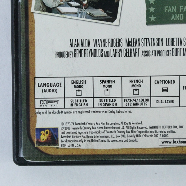 M*A*S*H Season Two DVD 2008 - Alan Alda, Loretta Swit - Good Condition