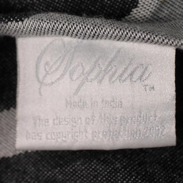 Sophia Gray Retro Pattern Women's Shawl Wrap With Tassels 50" x 64"