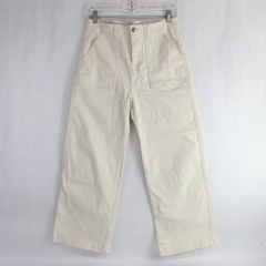 Vigoss Dylan High Rise Wide Leg Cropped Ivory Jeans Women's Size 28