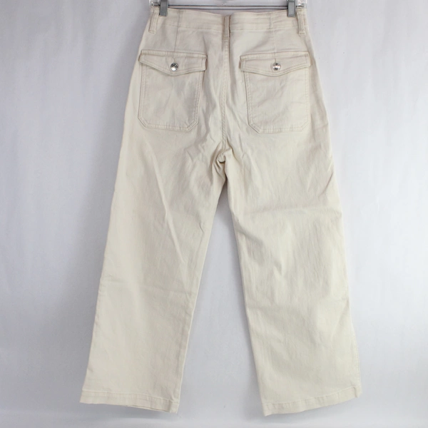 Vigoss Dylan High Rise Wide Leg Cropped Ivory Jeans Women's Size 28