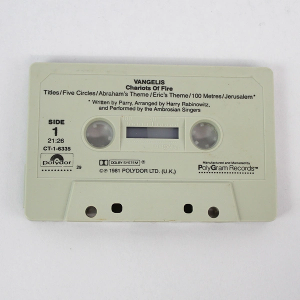 Chariots of Fire Original Score Vangelis 1981 Cassette Polydor