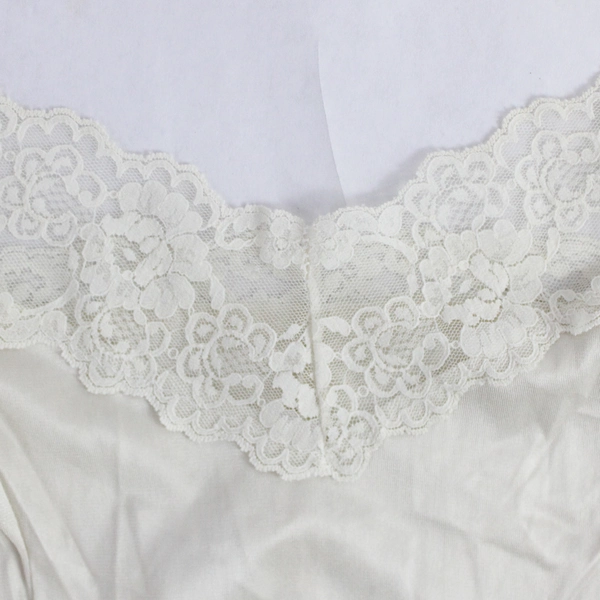 Vintage AJ Schneierson Lace Trim Beige Lingerie Camisole Women's Size 16/38