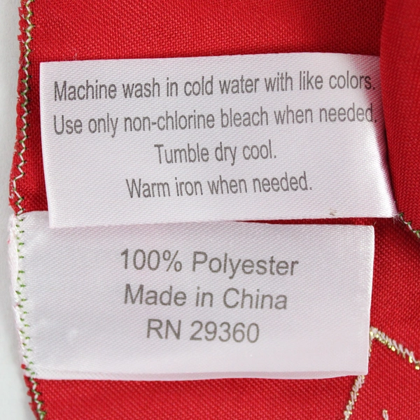 Lot of 2 Fred Meyer Red Christmas Themed Dinner Placemats Gold Flower Design