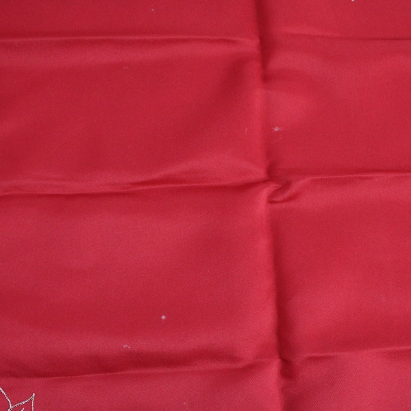 Lot of 2 Fred Meyer Red Christmas Themed Dinner Placemats Gold Flower Design