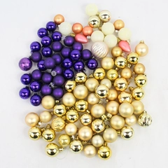 Lot of 96 Christmas Tree Ornaments in Assorted Colors