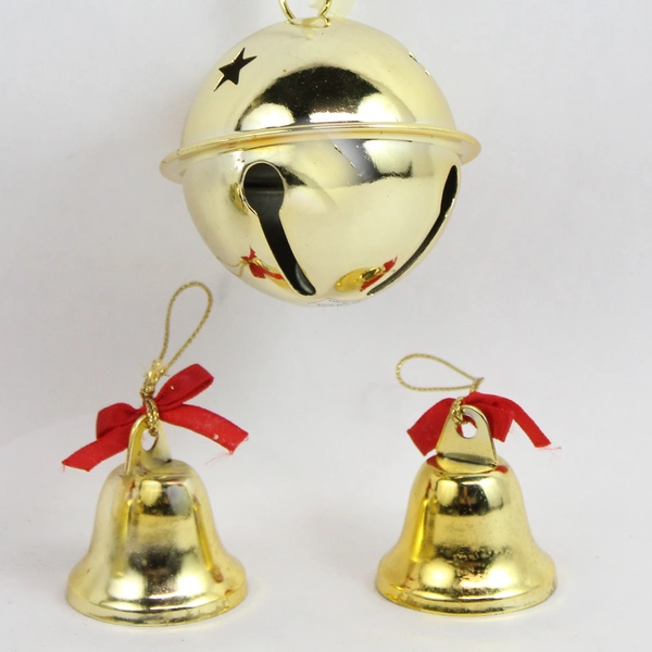 Lot of 5 Various Bell Christmas Tree Ornaments and Decorations