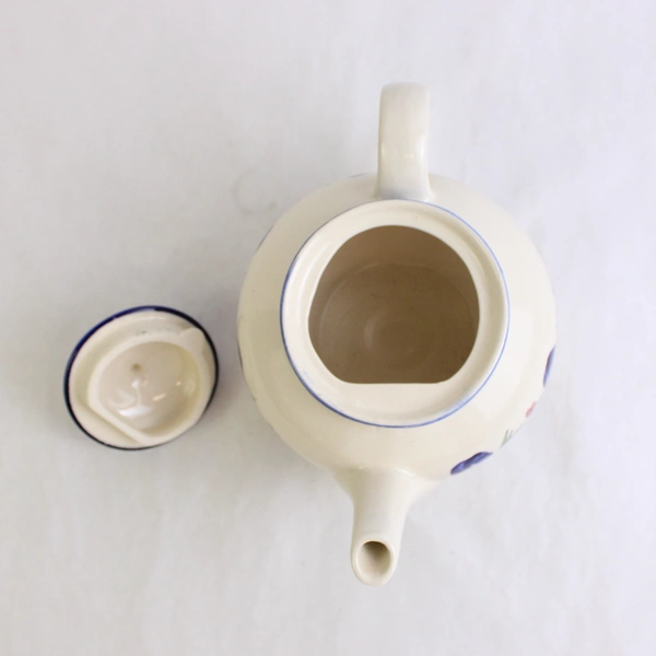 Design Pac Stoneware Blue Floral On White Teapot With Lid Pattern DNP7