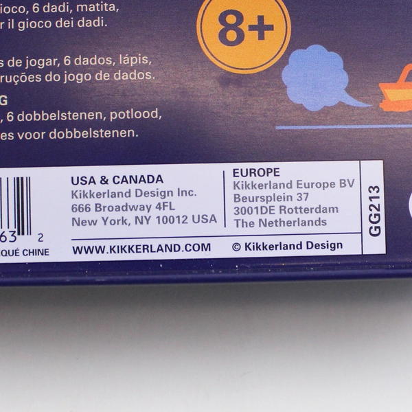 Kikkerland Design On-The-Go Games Set Complete Playing Card and Dice Game